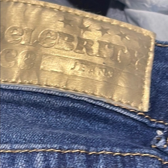 Chic Distressed Flare Jeans in Deep Blue - Picture 11 of 11